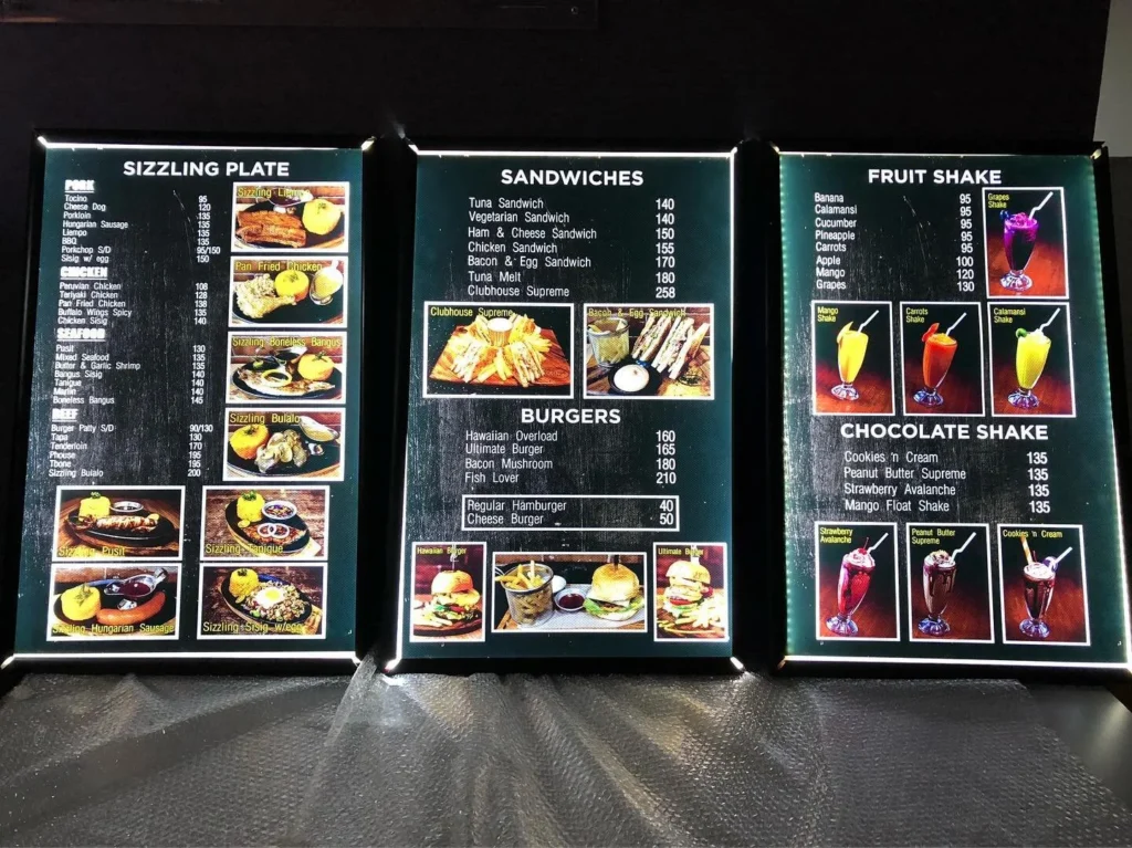 Same Day Menu Board Printing UK