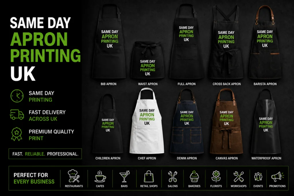 same day Apron Printing UK 1