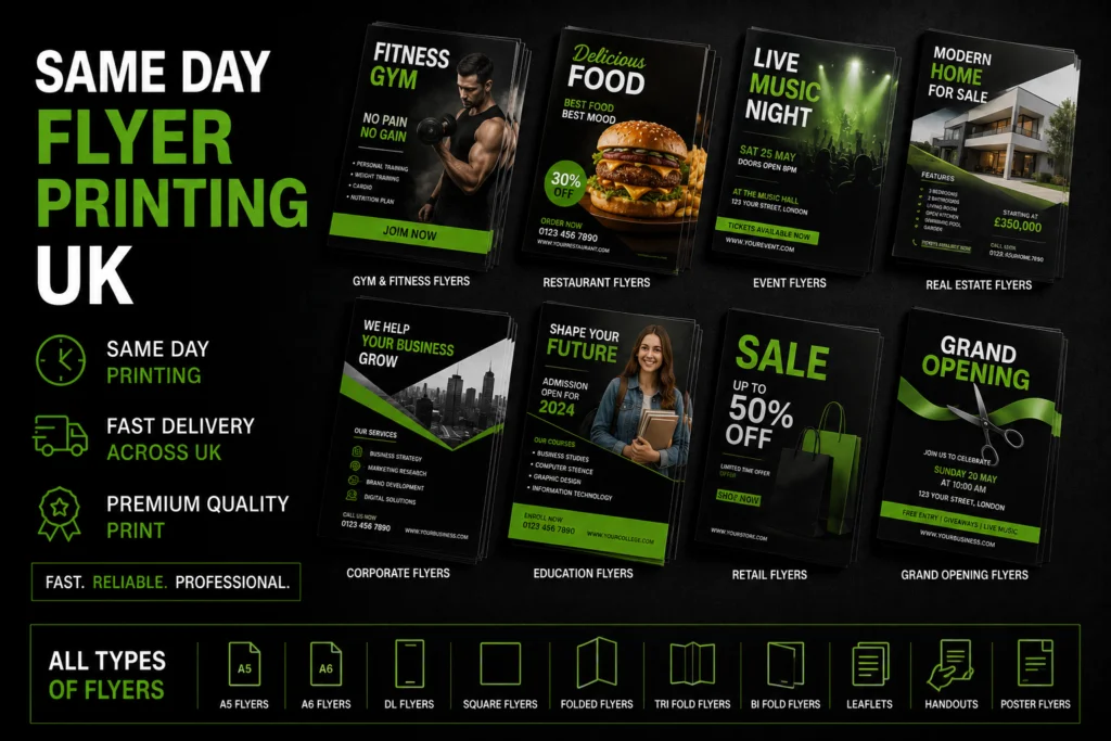 same day Flyer Printing UK 1